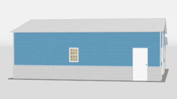 24x30x10 Metal Garage with Lean-To - Image 5