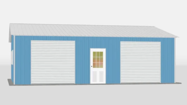 24x30x9 Vertical Roof Side-Entry Garage - Image 2
