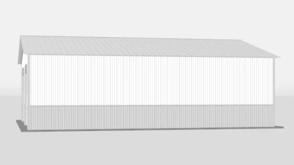 24x30x9 Verticle Roof Metal Garage - Image 2
