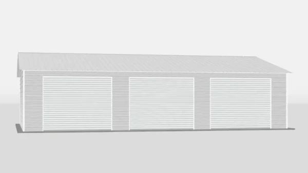 26x40x9 Vertical Roof Three Car Garage - Image 2