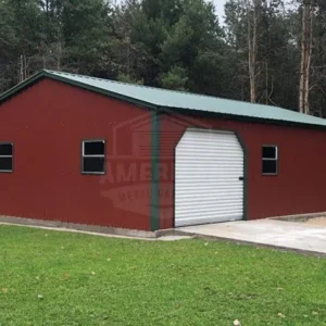 24x35x9 Side Entry Metal Garage