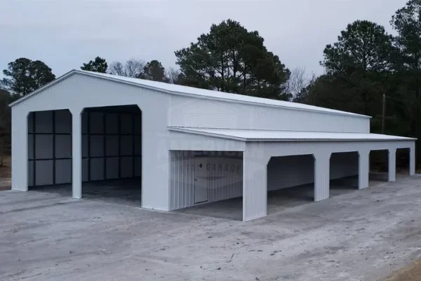 40x60x16 Metal Garage With Lean to