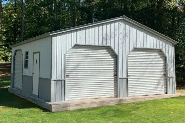 24x30x9 Verticle Roof Metal Garage
