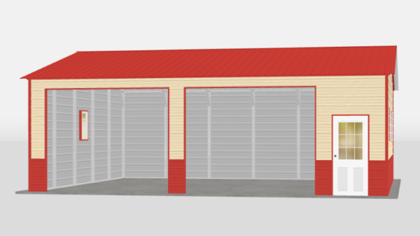 26x30x10_side_entry_metal_garage_left