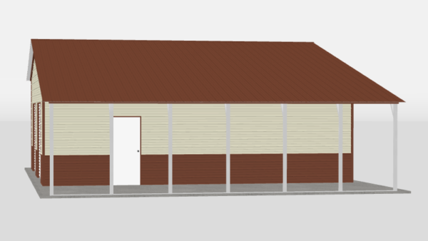 30x30x11_metal_garage_with_lean_to_right