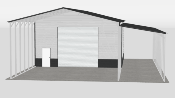 30x60x16_metal_garage_with_lean_to_front-2