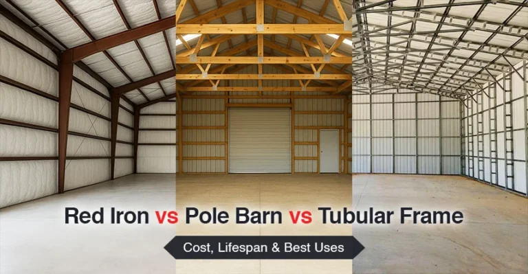 Red Iron vs Pole Barn vs Tubular Frame | Steel Building Comparison Guide